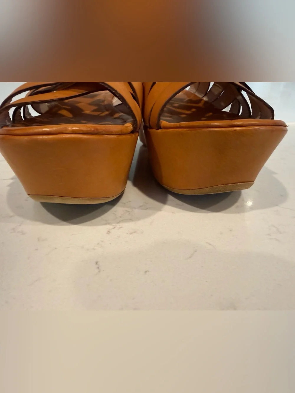 Barneys New York strappy leather